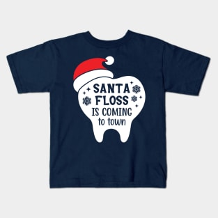 Tooth with santa hatdentistry, dental student, orthodontist, xmas, funny, dental squad, dentist christmas, hygienist Kids T-Shirt